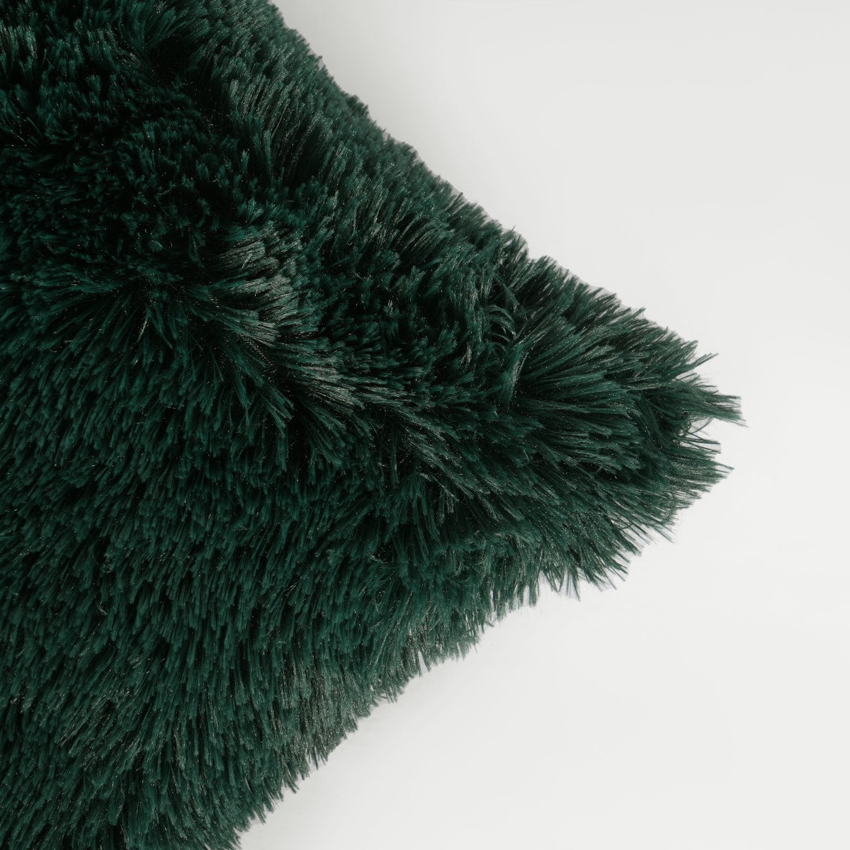 OHS 2 Pack Fluffy Cushion Covers, Forest Green - 45 x 45cm>