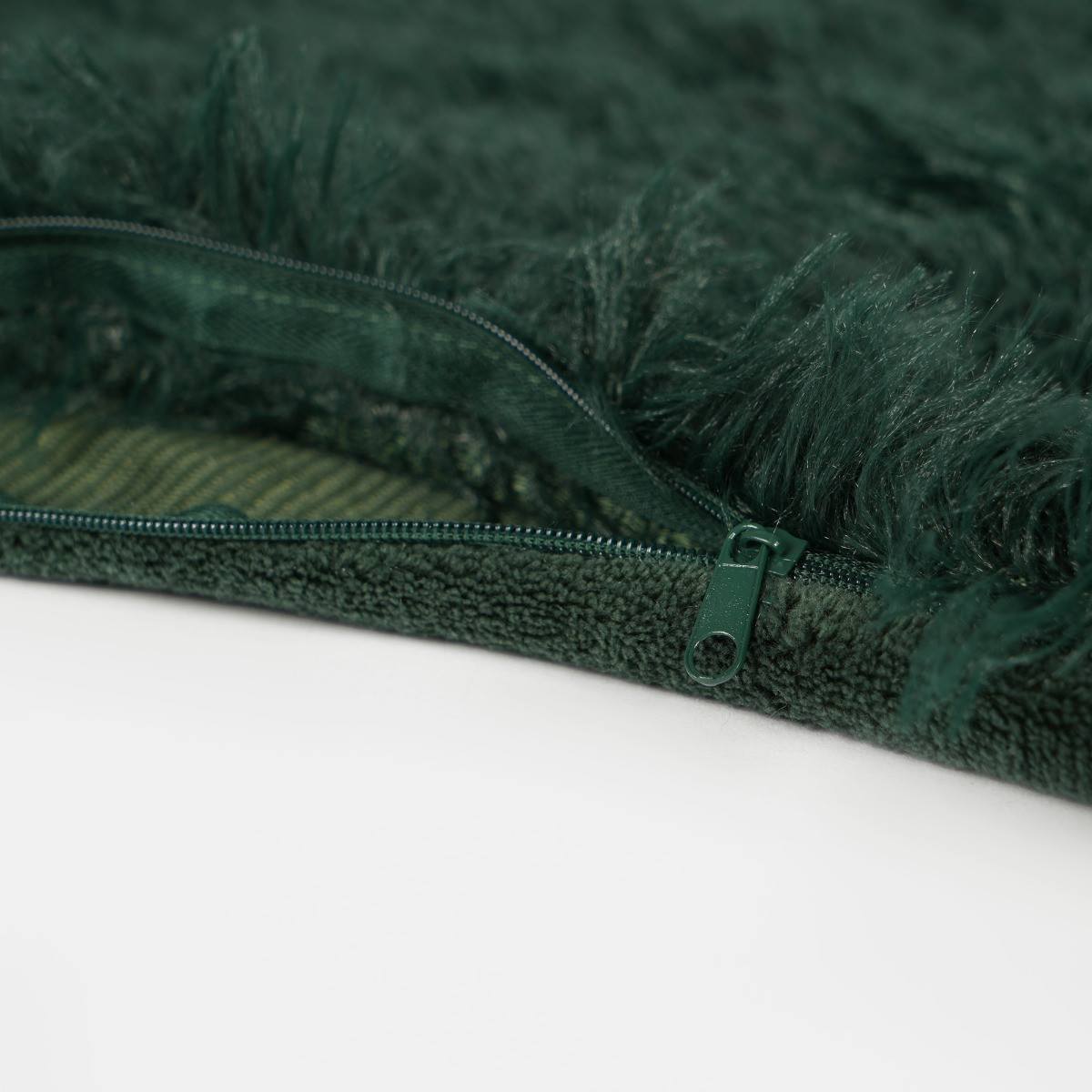 OHS 4 Pack Fluffy Cushion Covers, Forest Green - 45 x 45cm>