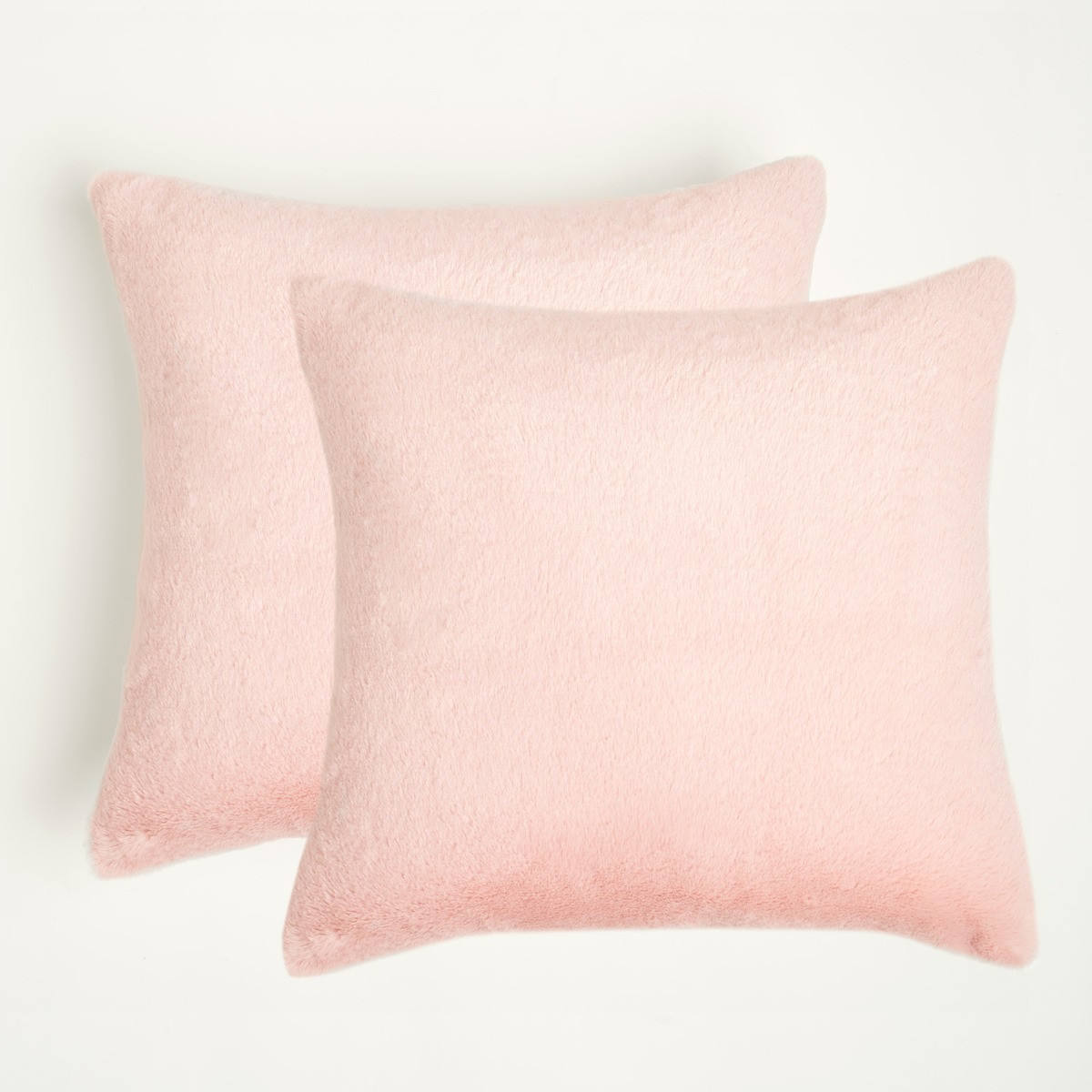 Sienna 2 Pack Faux Fur Cushion Covers - Blush>