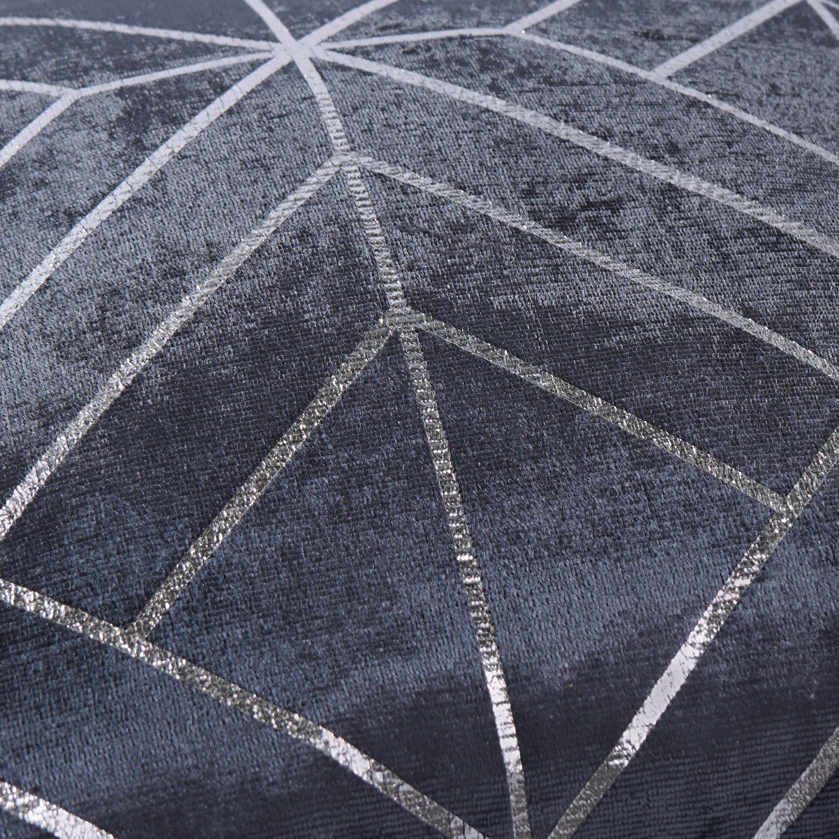 OHS 2 Pack Metallic Geo Cushion Covers, Charcoal - 45 x 45cm>