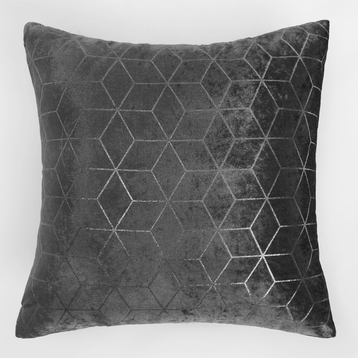 Sienna Metallic Geo Cushion Covers - Charcoal>