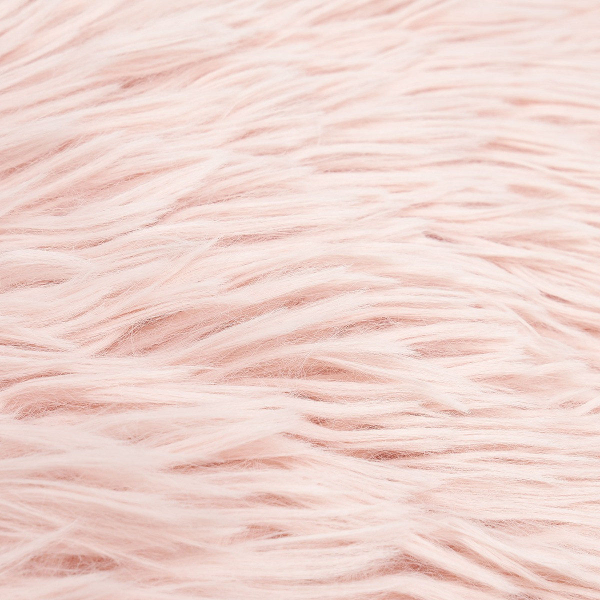 OHS Luxury Faux Mongolian Fur Cushion Covers - Blush>