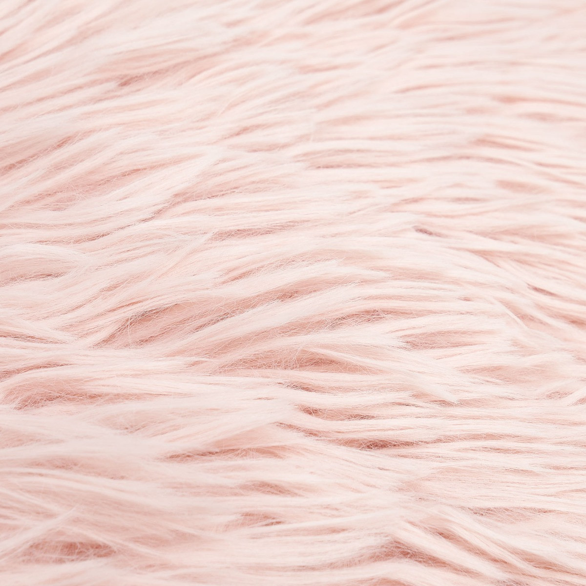 OHS Luxury Faux Mongolian Fur Cushion Covers - Blush>