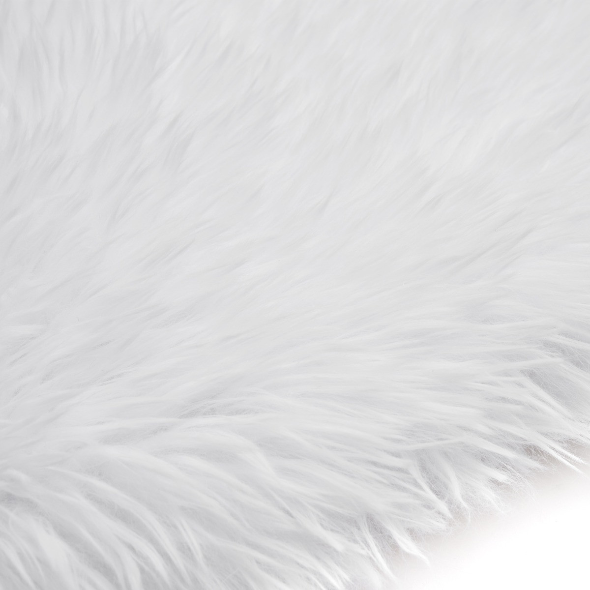 Sienna Set of 4 Faux Mongolian Fur Cushion Covers, White - 45 x 45cm>