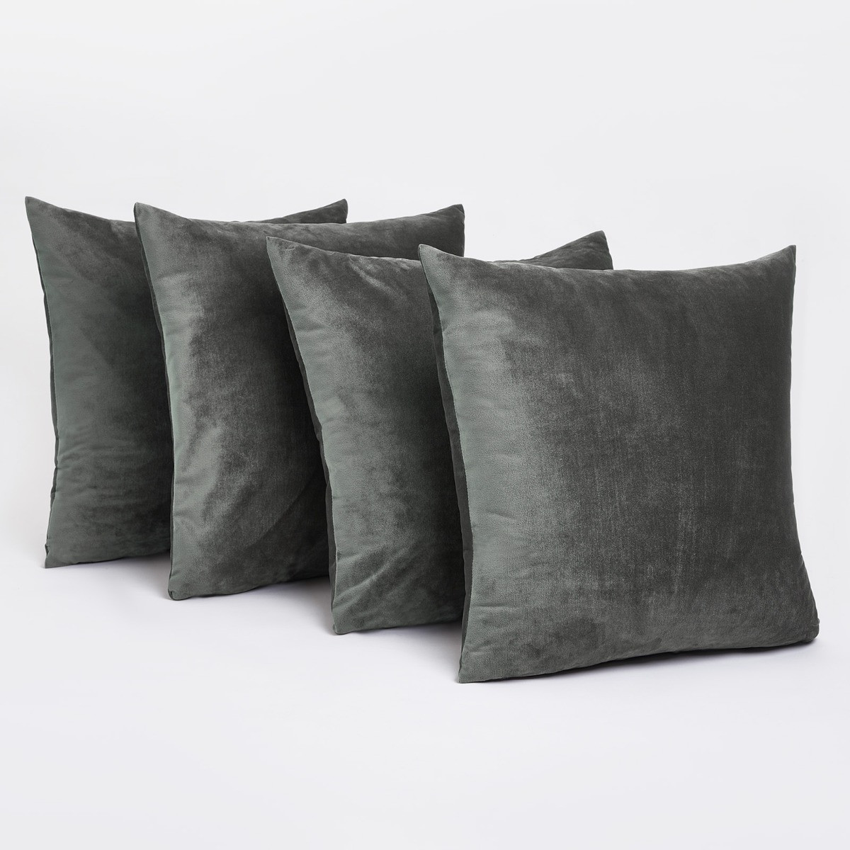 Sienna Matte Velvet Cushion Covers - Charcoal>