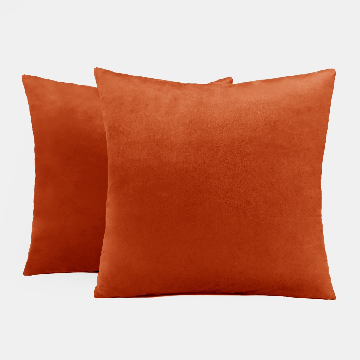 OHS 2 Pack Matte Velvet Cushion Covers - Burnt Orange>