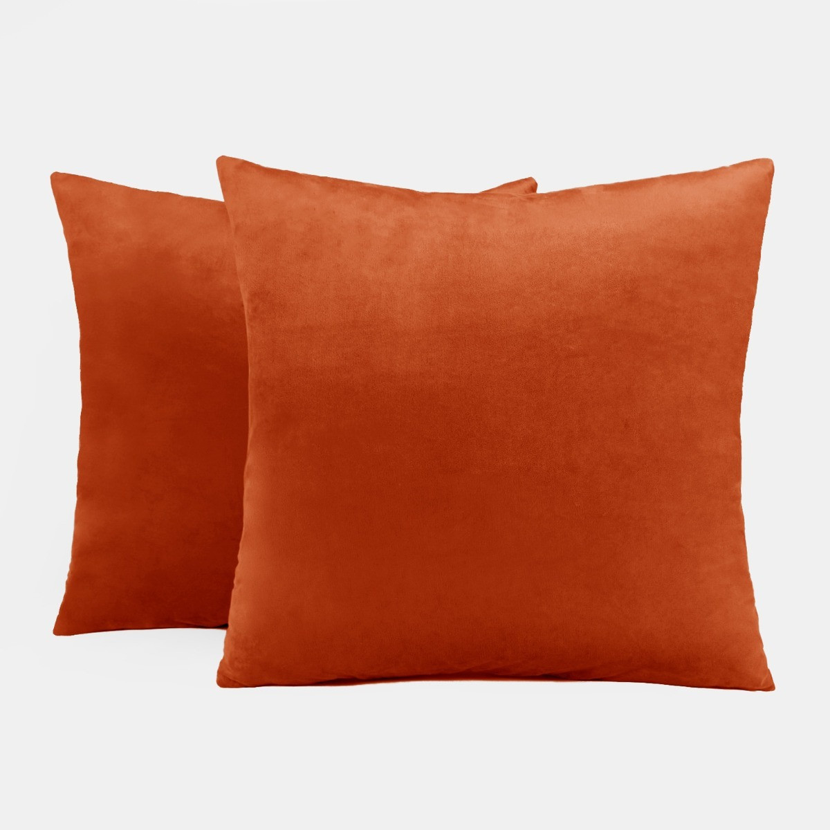 OHS 2 Pack Matte Velvet Cushion Covers - Burnt Orange>