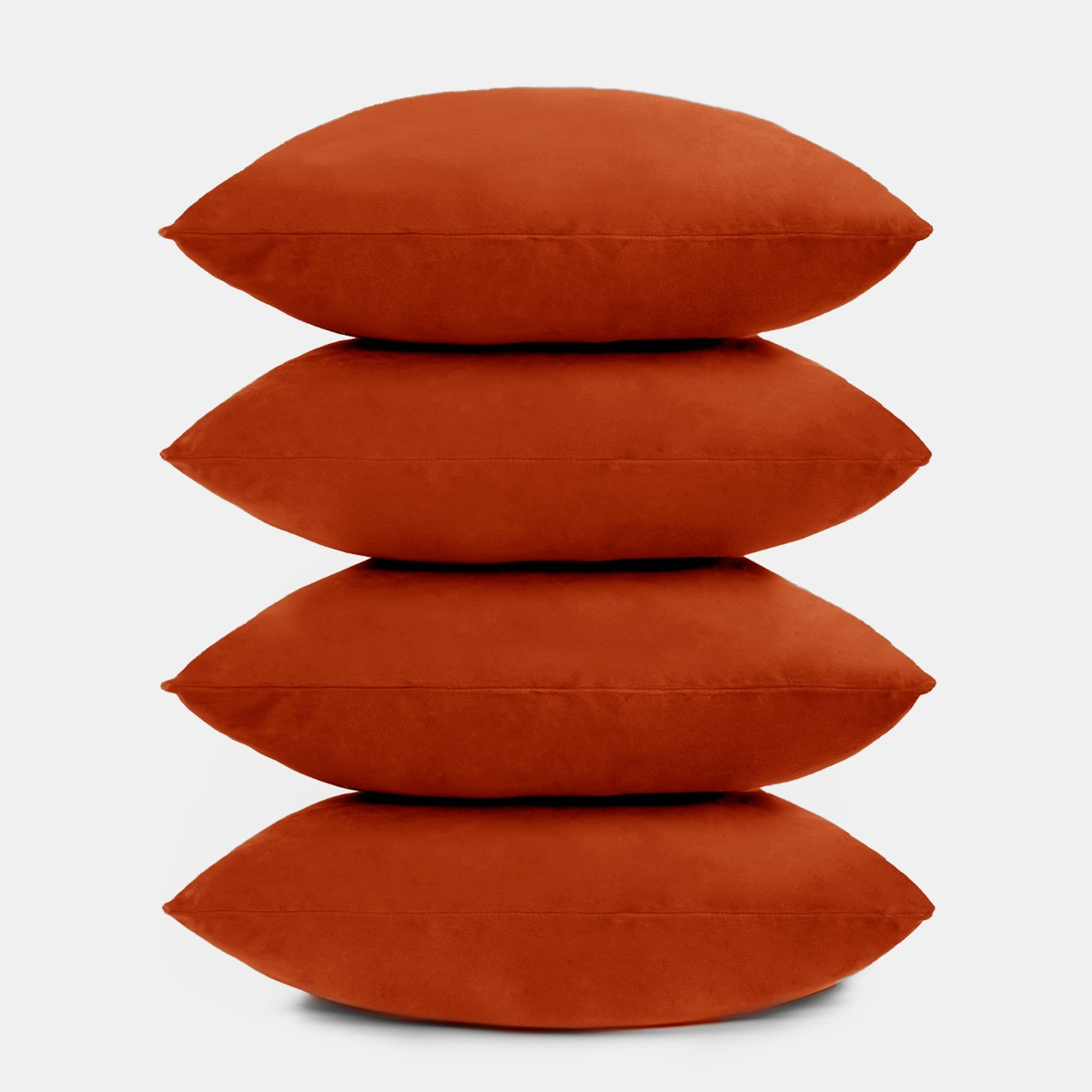 OHS 2 Pack Matte Velvet Cushion Covers - Burnt Orange>