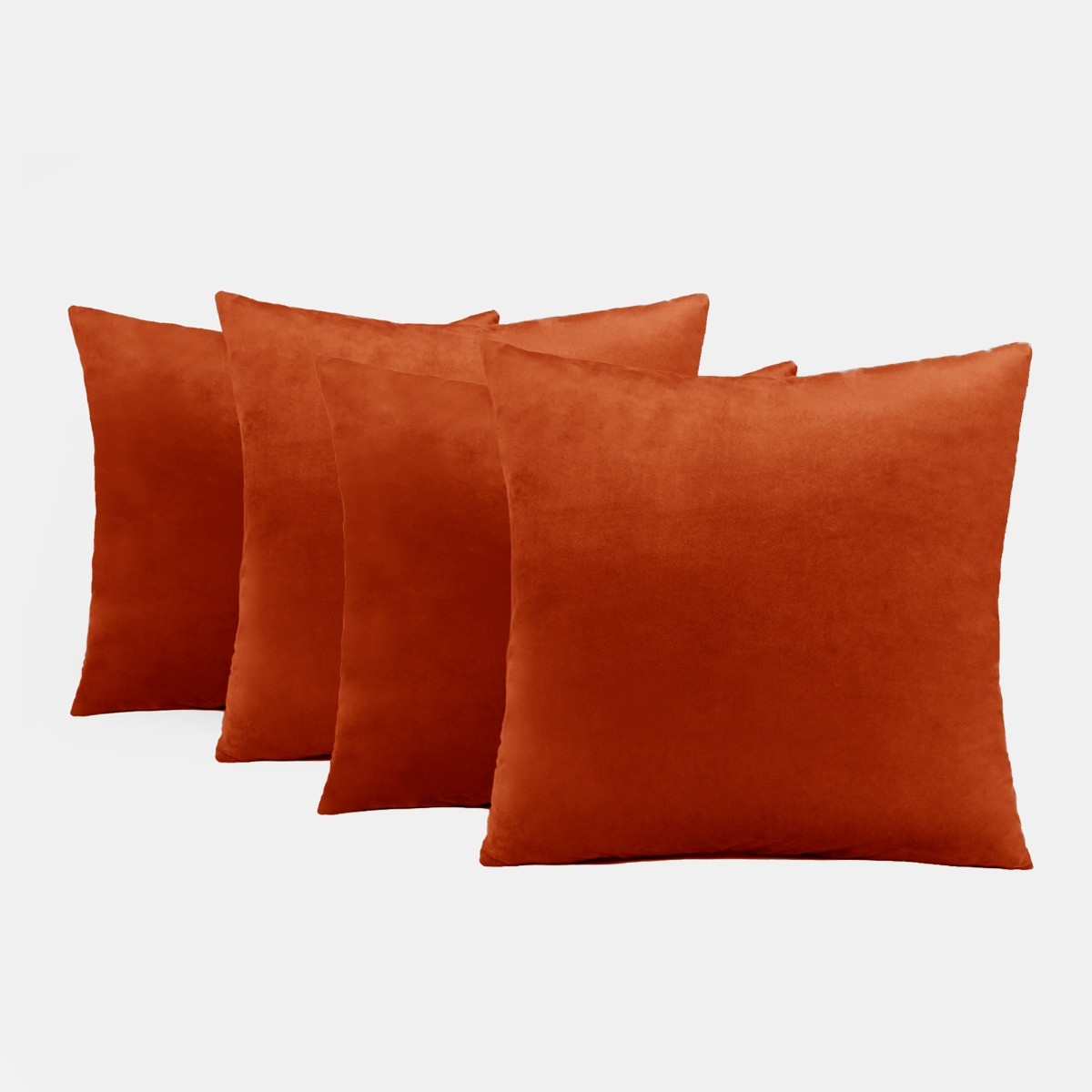 OHS 2 Pack Matte Velvet Cushion Covers - Burnt Orange>