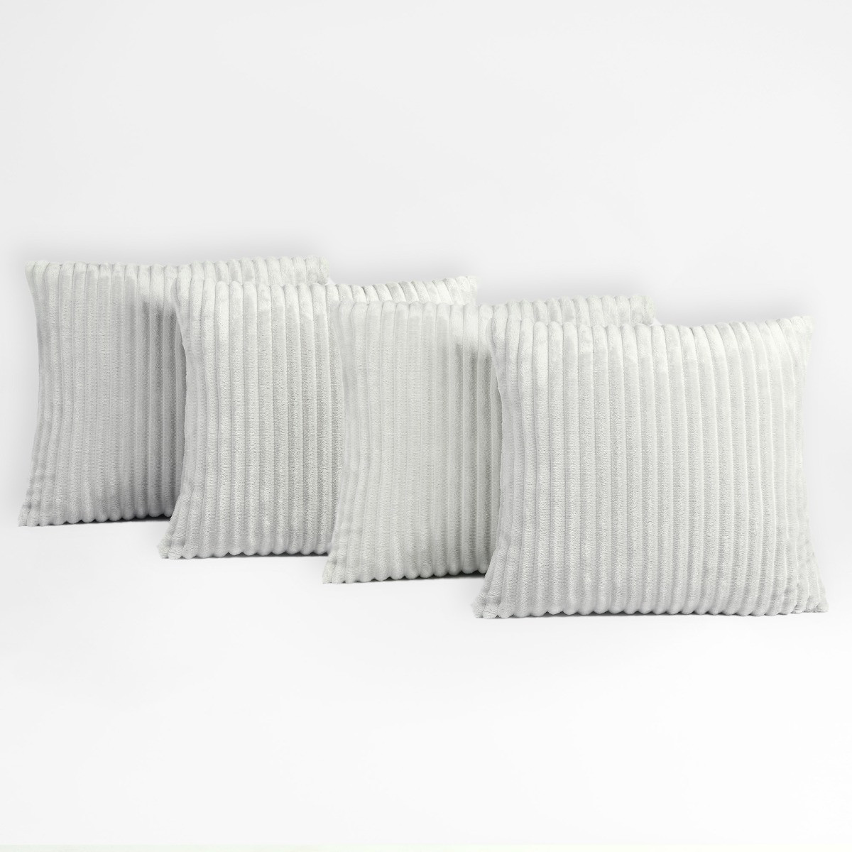 Sienna Jumbo Cord Ribbed Cushion Covers - Silver>