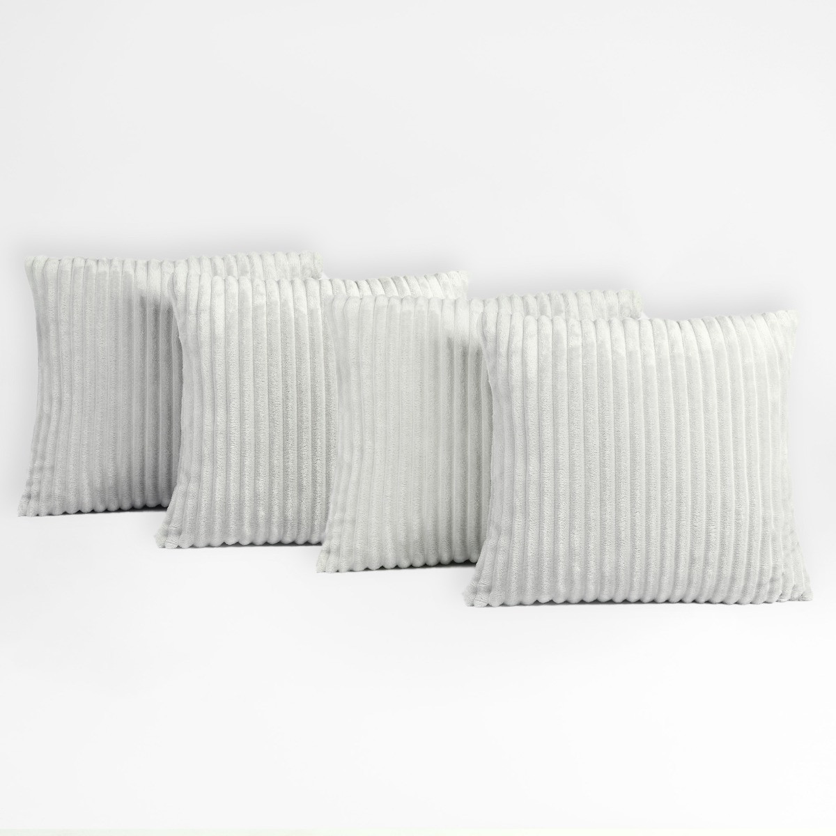 OHS Jumbo Cord Ribbed Cushion Covers - Silver>