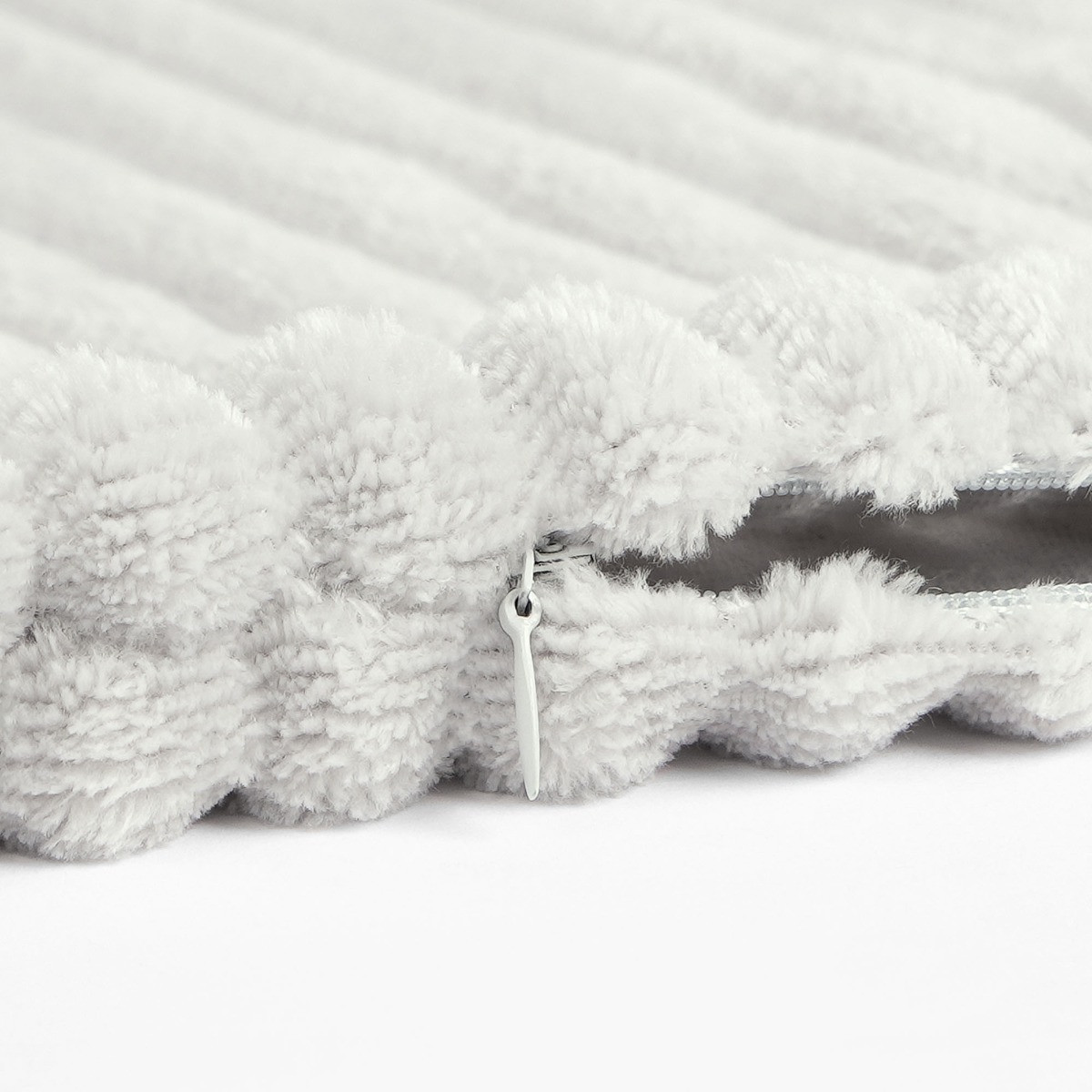 OHS Jumbo Cord Ribbed Cushion Covers - Silver>