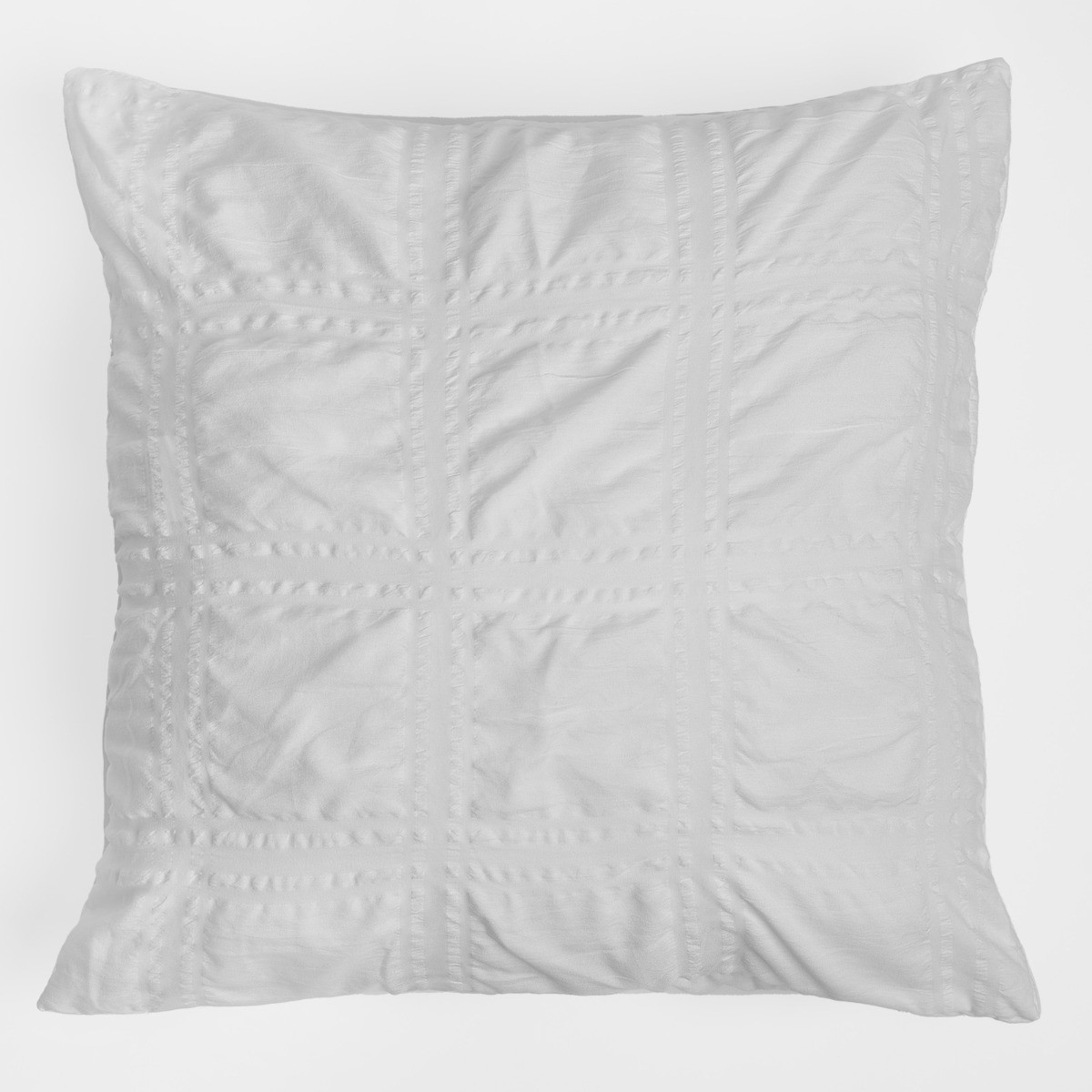 OHS Square Seersucker Cushion Covers - White>