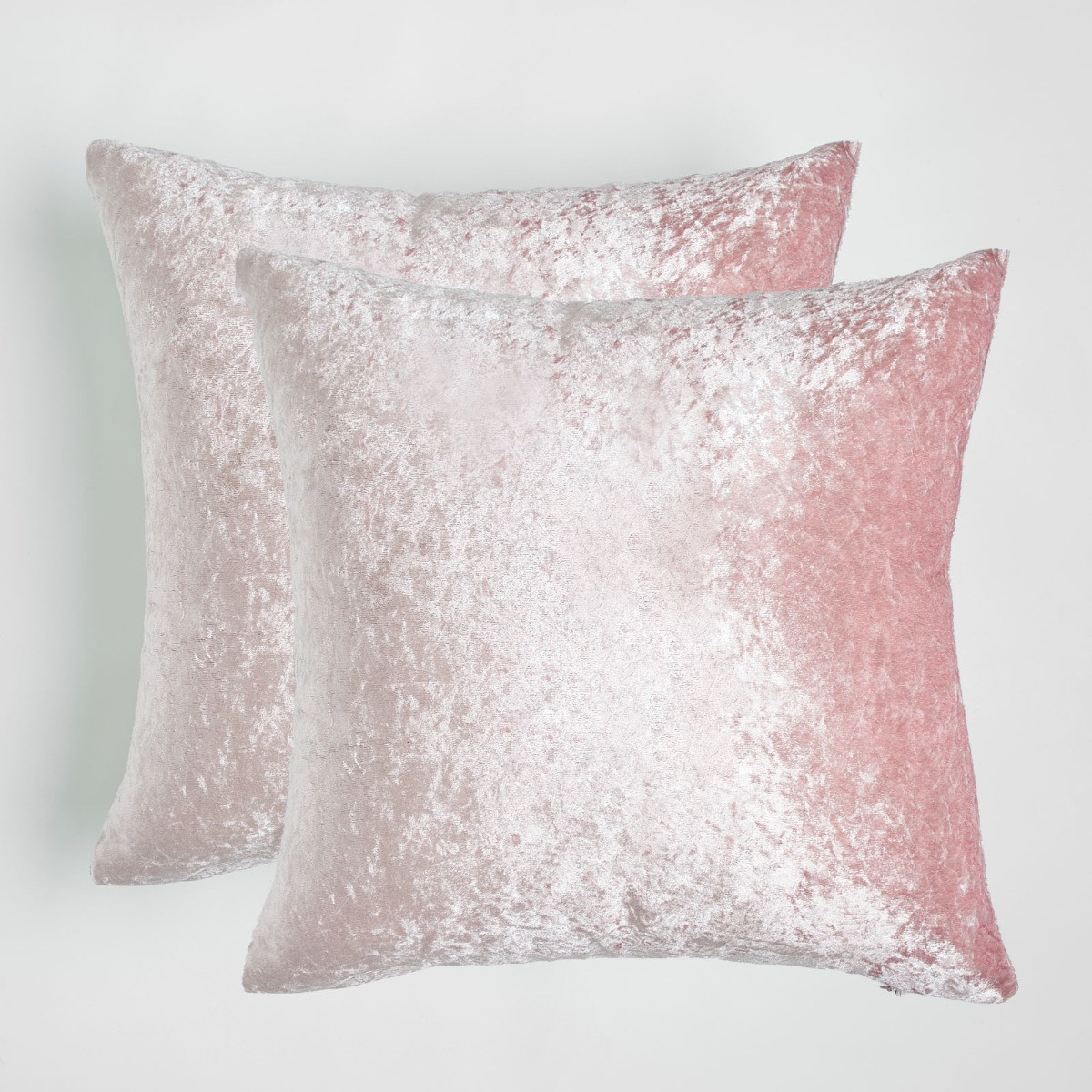 OHS Crushed Velvet Set of 4 Cushion Covers - Blush>