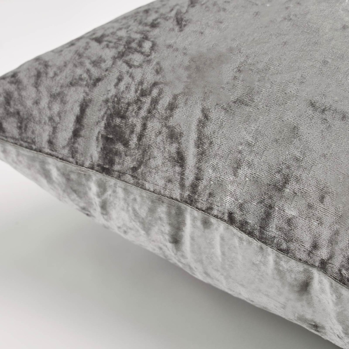 Sienna Crushed Velvet 2 Pack Cushion Covers - Silver>