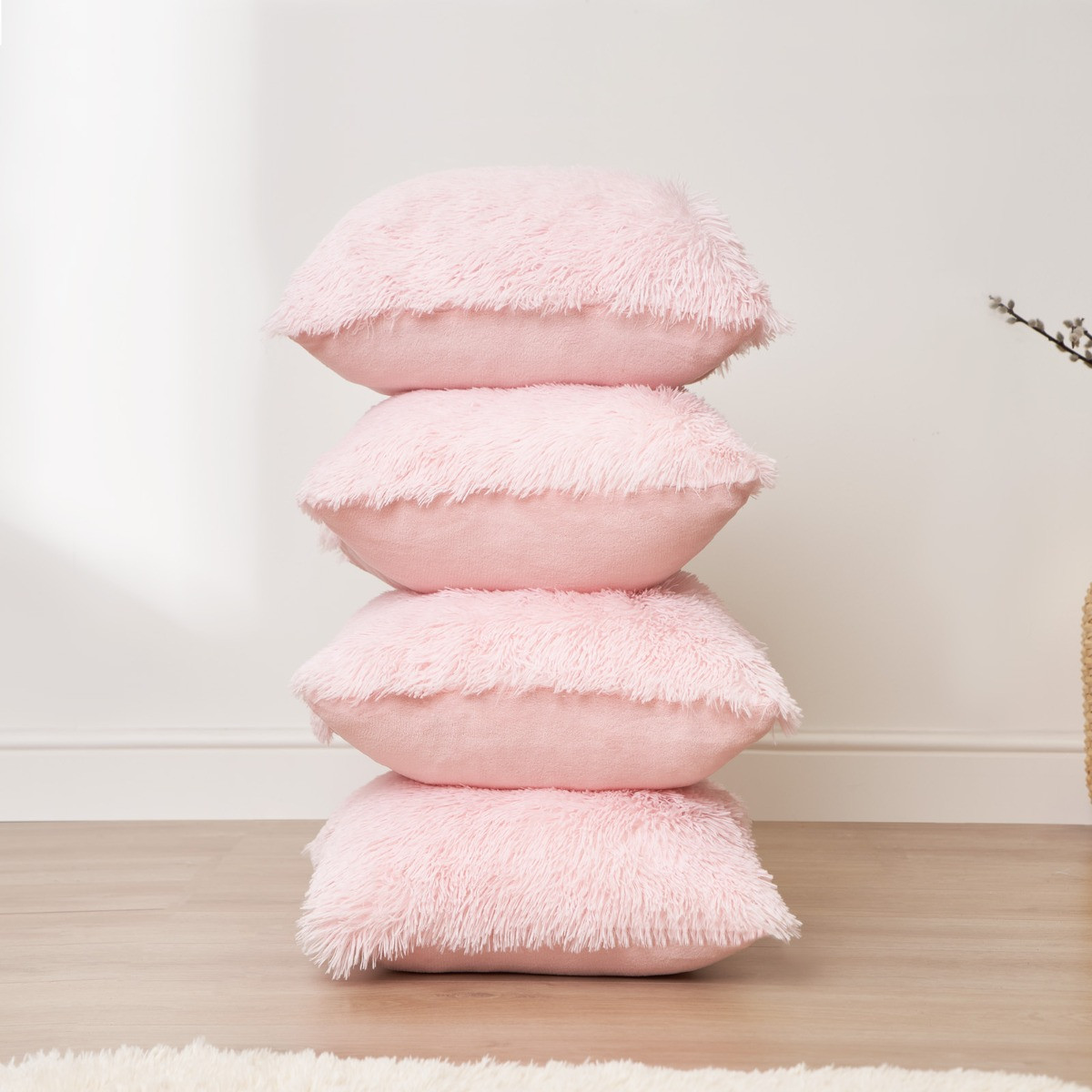 OHS Fluffy Cushion Covers - Blush>
