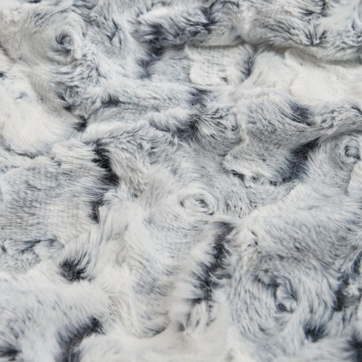 Sienna Luxury Faux Fur Throw - Grey>
