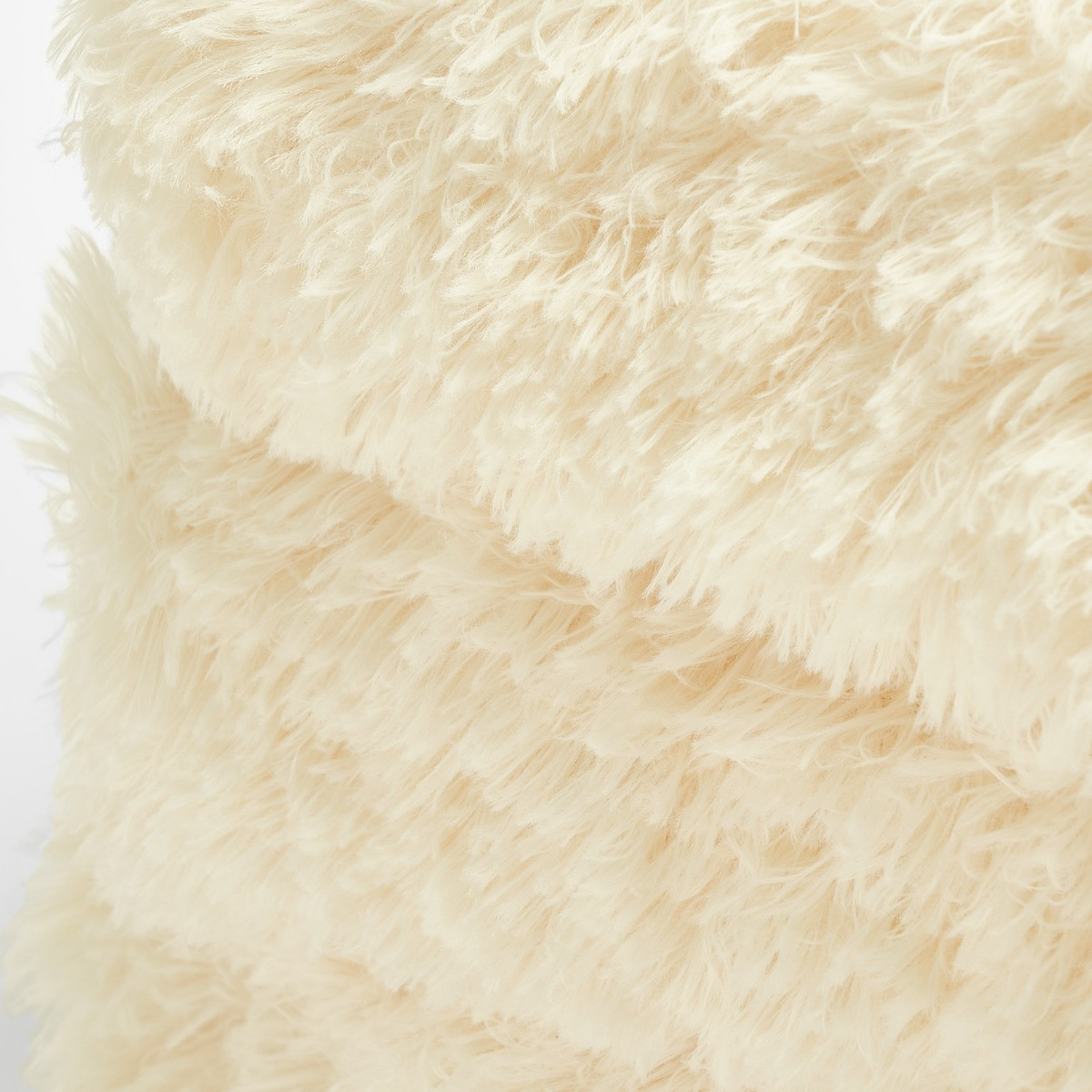 Sienna Fluffy Throw, 150 x 200cm - Cream>
