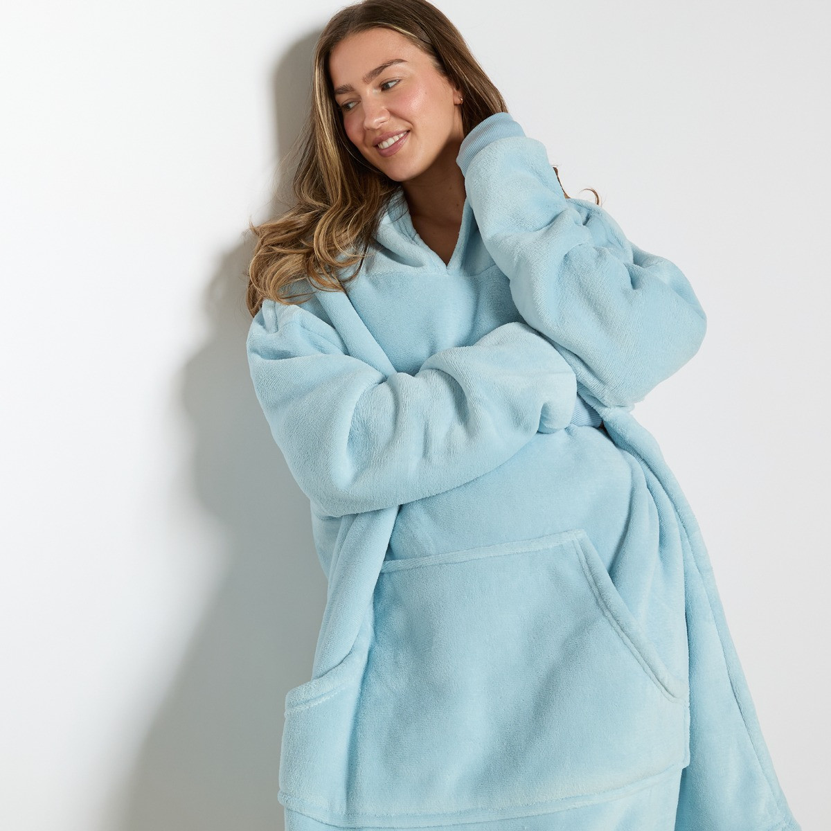 OHS Supersoft Hoodie Blanket, Adults - Baby Blue>