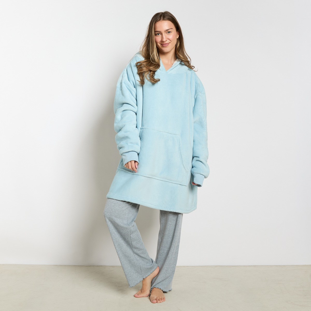 OHS Supersoft Hoodie Blanket, Adults - Baby Blue>