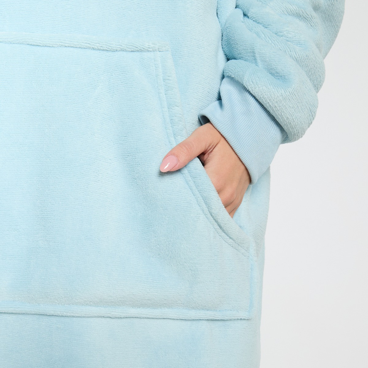 OHS Supersoft Hoodie Blanket, Adults - Baby Blue>