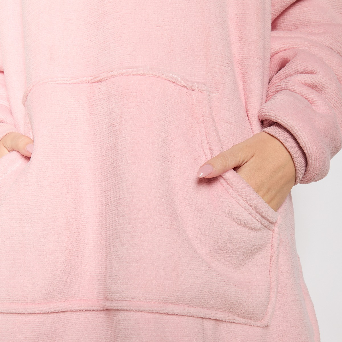 OHS Supersoft Hoodie Blanket, Adults - Blush Pink>