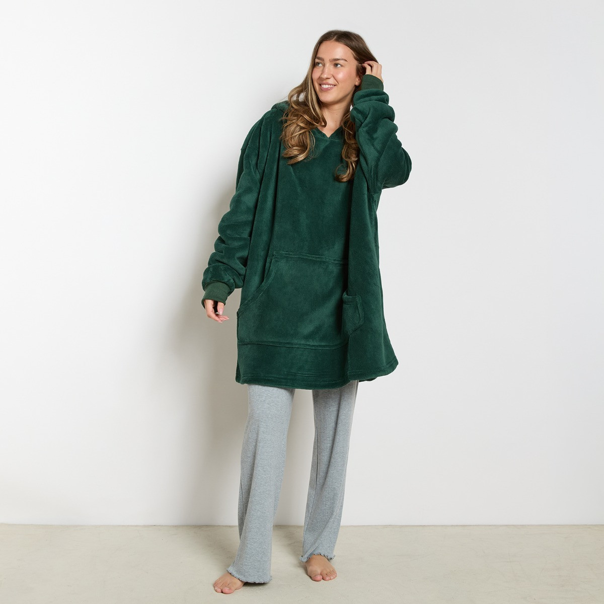 OHS Supersoft Hoodie Blanket, Adults - Forest Green>