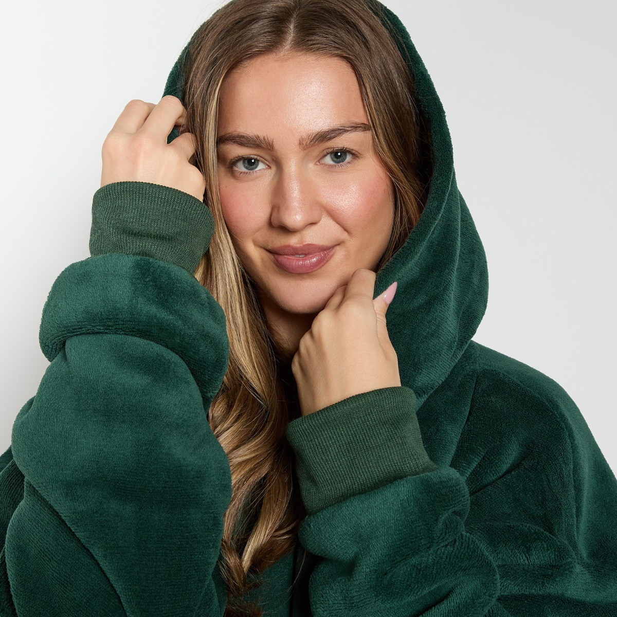 OHS Supersoft Hoodie Blanket, Adults - Forest Green>