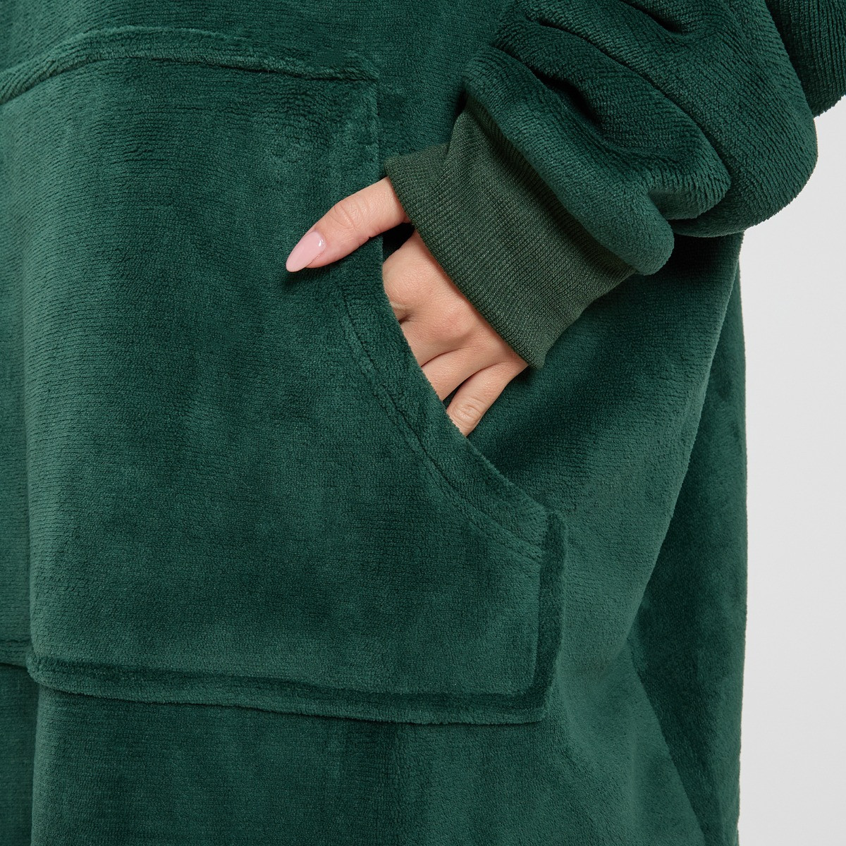 OHS Supersoft Hoodie Blanket, Adults - Forest Green>