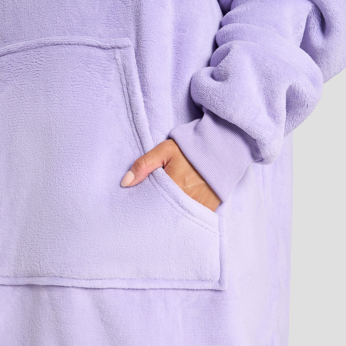OHS Supersoft Hoodie Blanket, Adults - Lilac>
