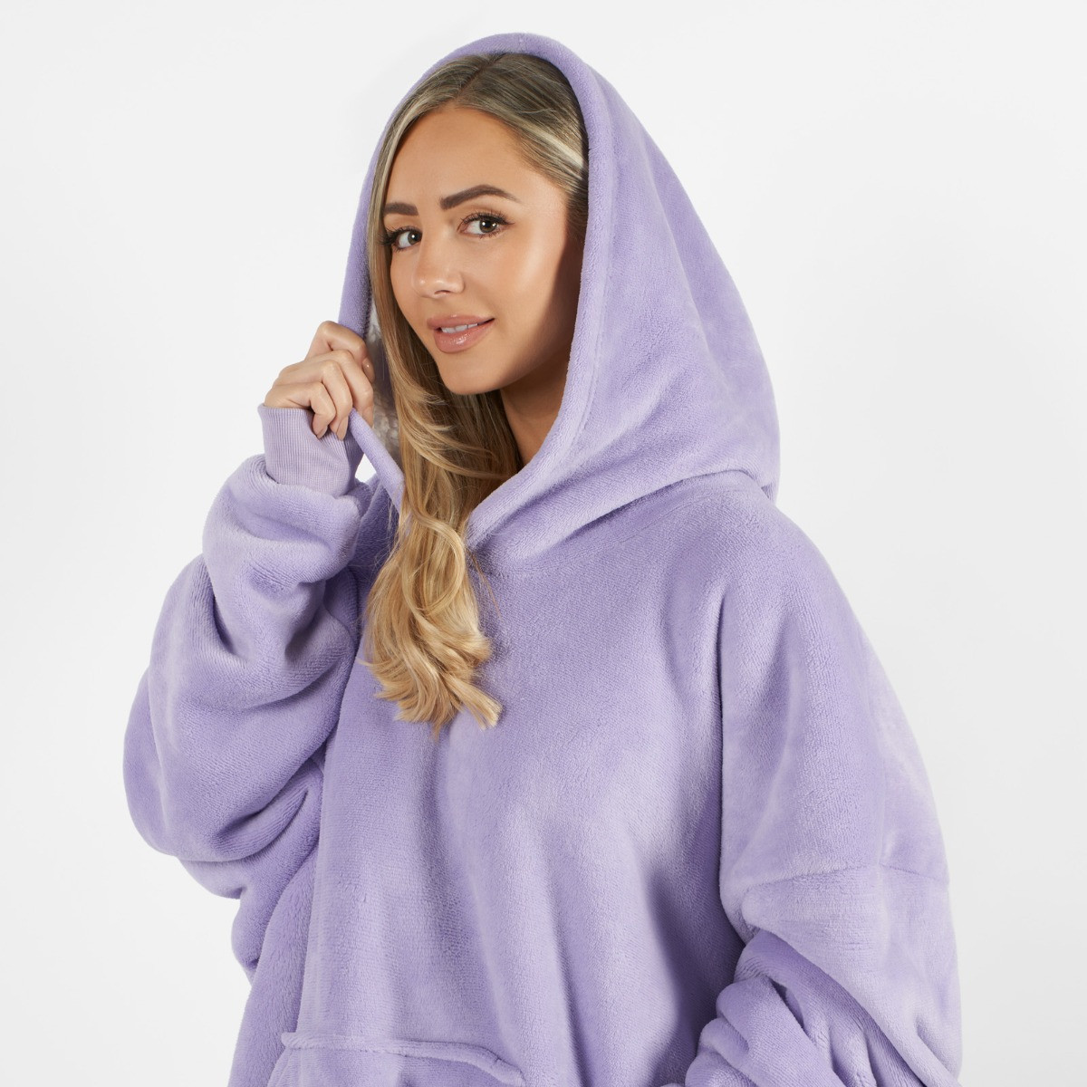 Sienna Supersoft Hoodie Blanket, Adults - Lilac>
