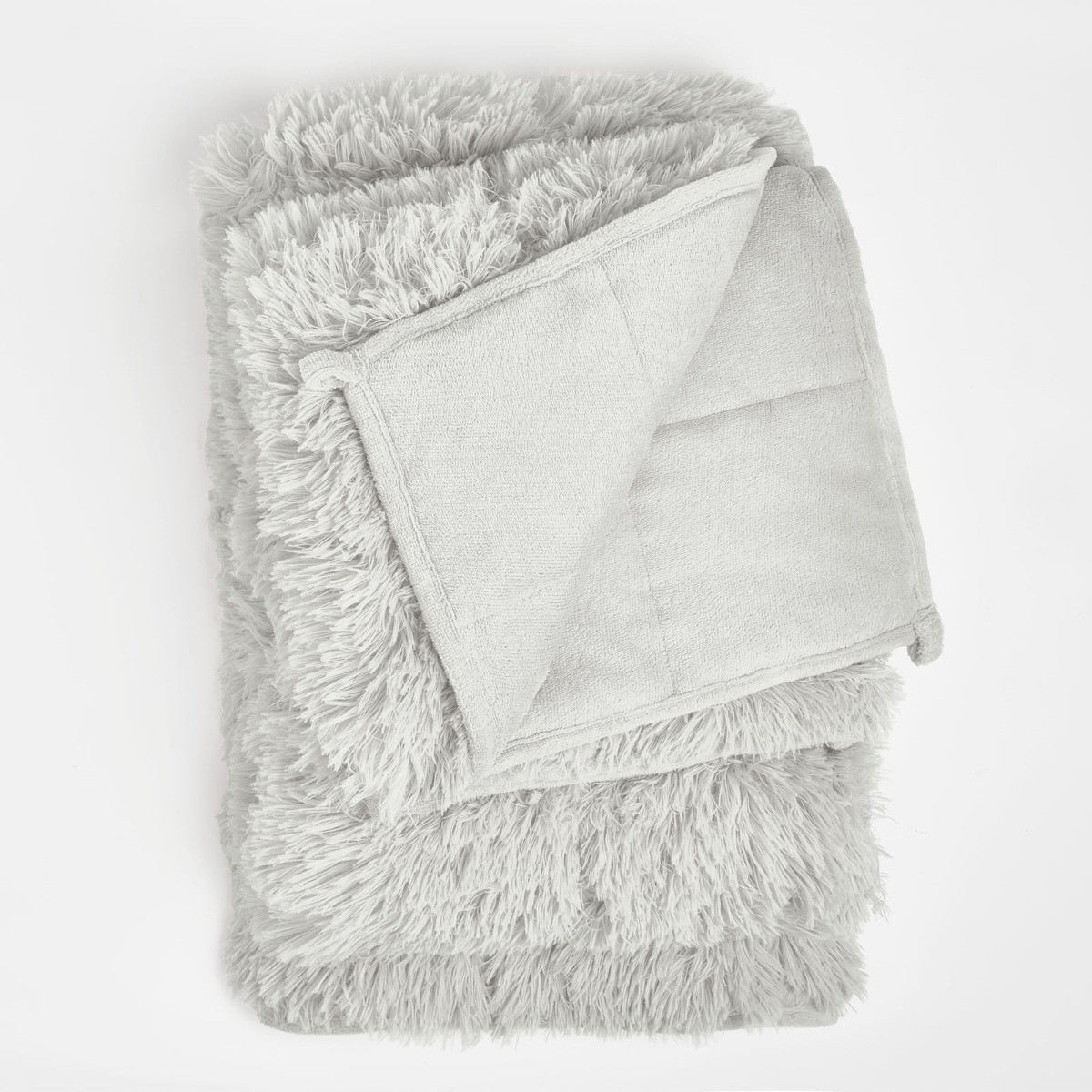 Sienna Fluffy Weighted Blanket, Silver 4KG