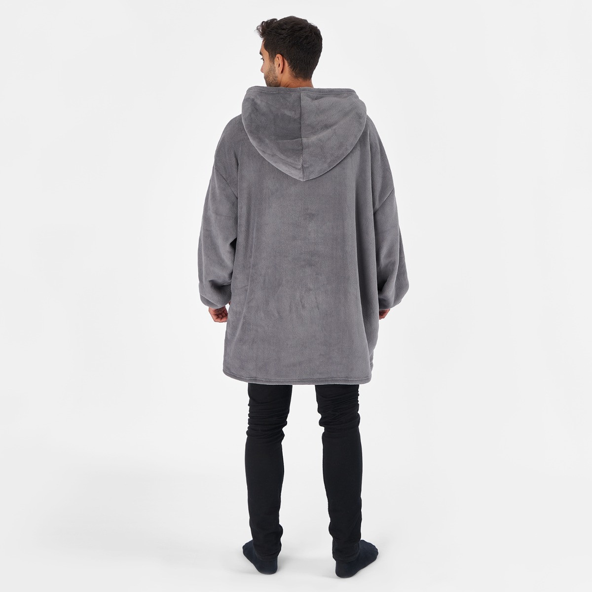 Sienna Half Zip Hoodie Blanket - Charcoal Grey>