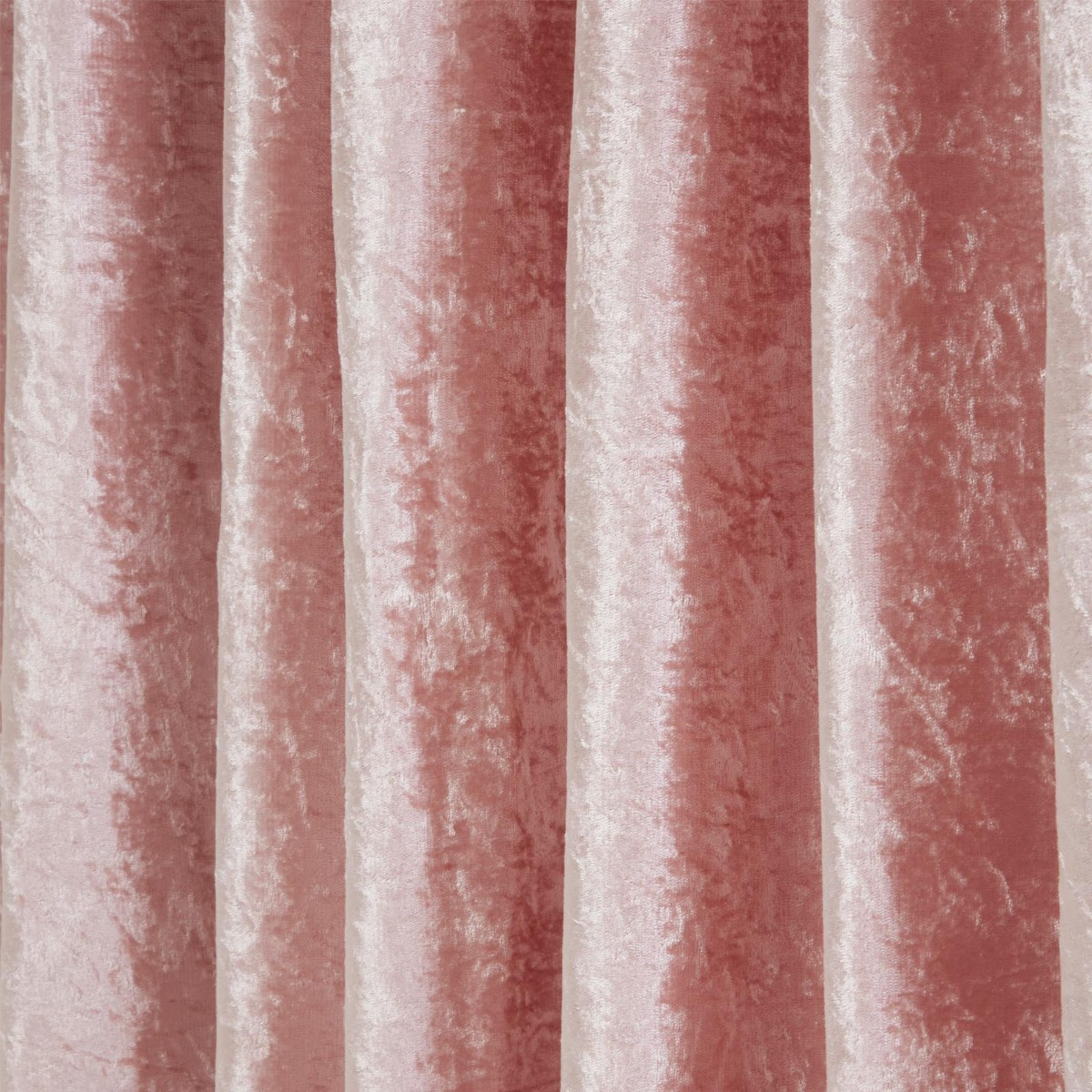 Sienna Crushed Velvet Pencil Pleat Curtains - Blush Pink>