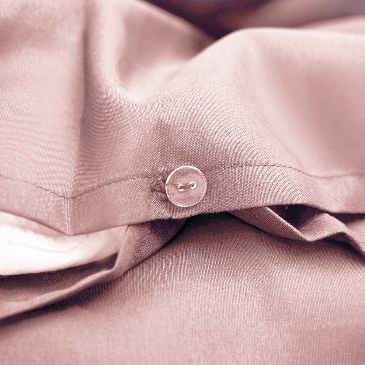 OHS Crushed Velvet Band Duvet Set - Blush Pink>