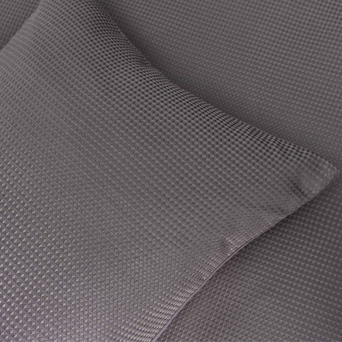 Sienna Waffle Weave Duvet Cover Set - Charcoal>