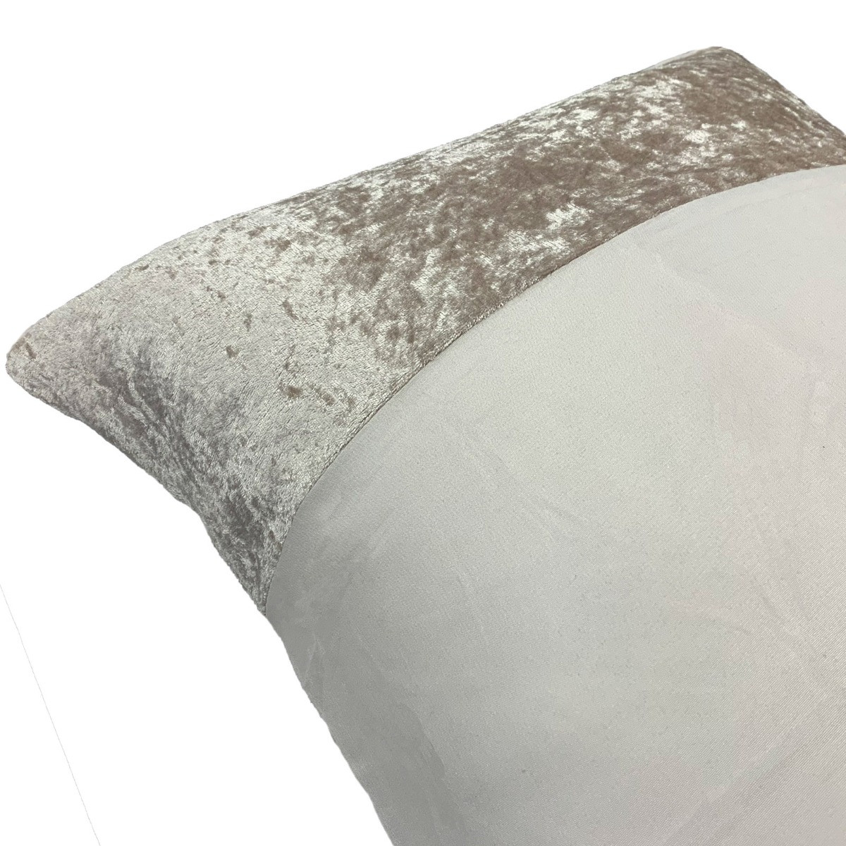 Sienna Crushed Velvet Band 4 Pack of Pillowcases - Natural Gold>