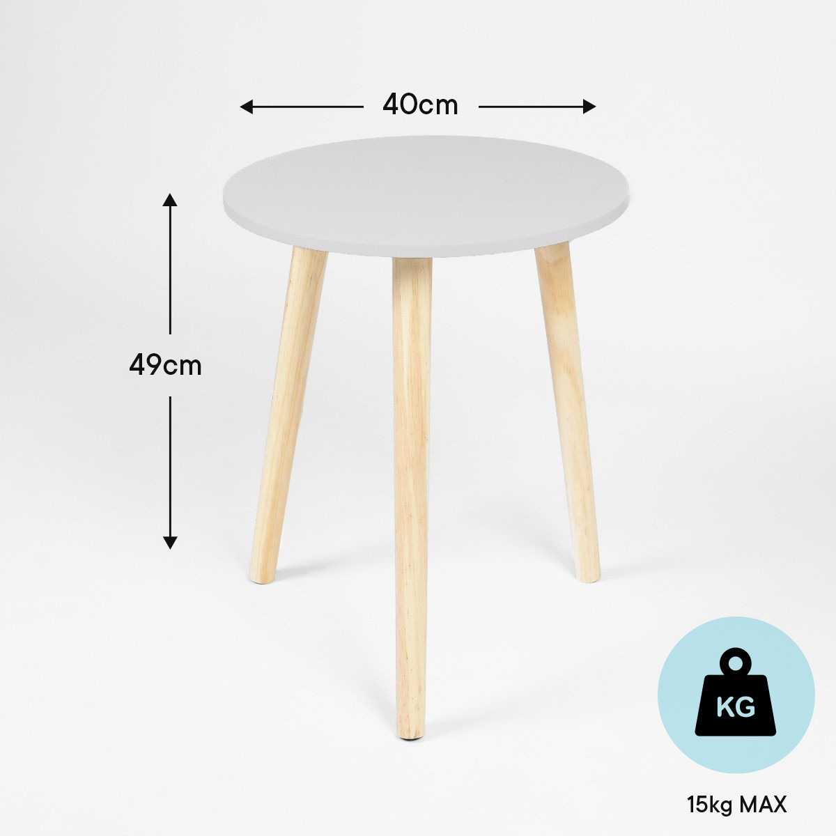 OHS Round Side Table - Grey>