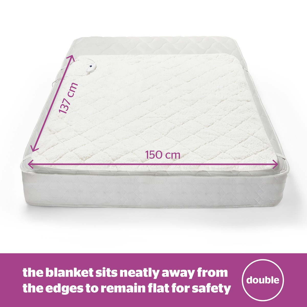 Silentnight Comfort Control Teddy Fleece Electric Blanket Double