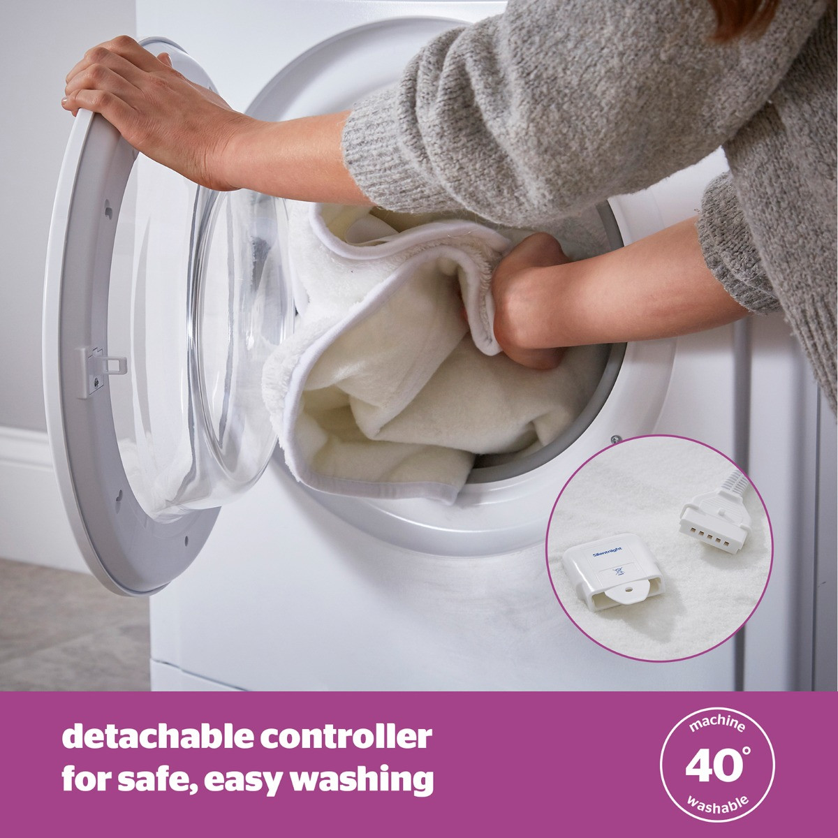 Silentnight Comfort Control Teddy Fleece Electric Blanket Double