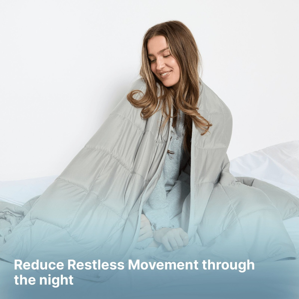 OHS Supersoft Weighted 4kg Blanket, Silver Grey - 125 x 150cm>