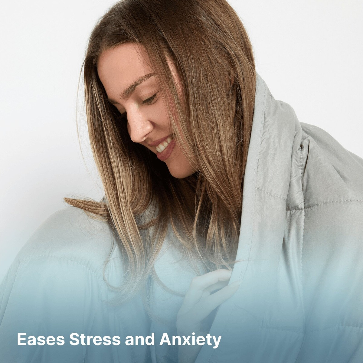 OHS Supersoft Weighted 4kg Blanket, Silver Grey - 125 x 150cm>