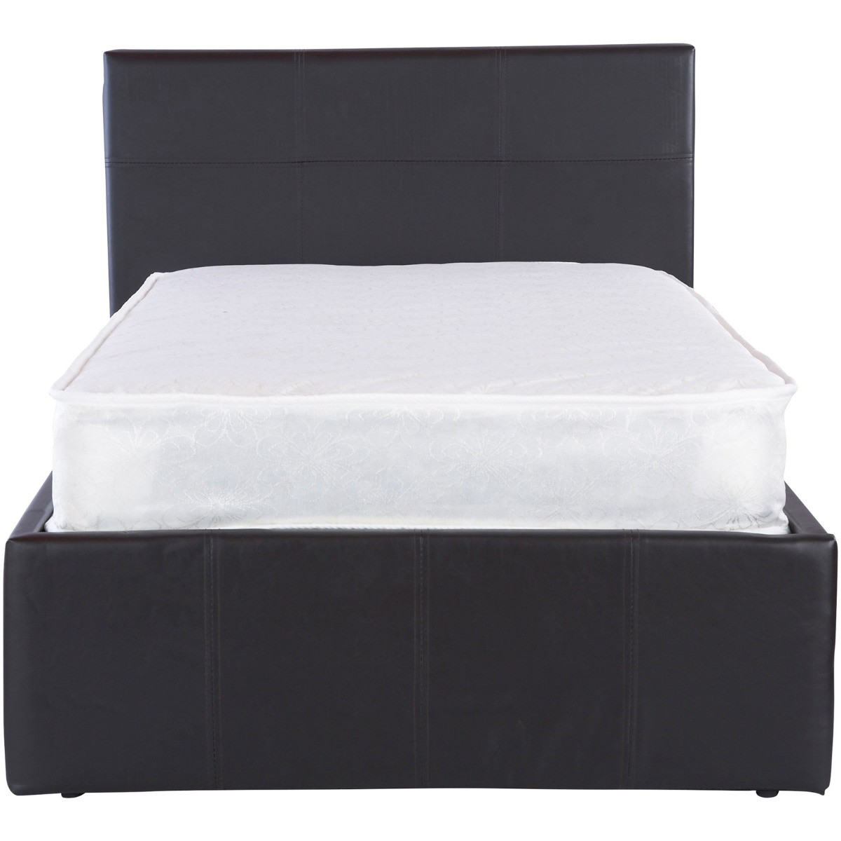 Side Lift Ottoman Storage Bed, 5ft King - Black>