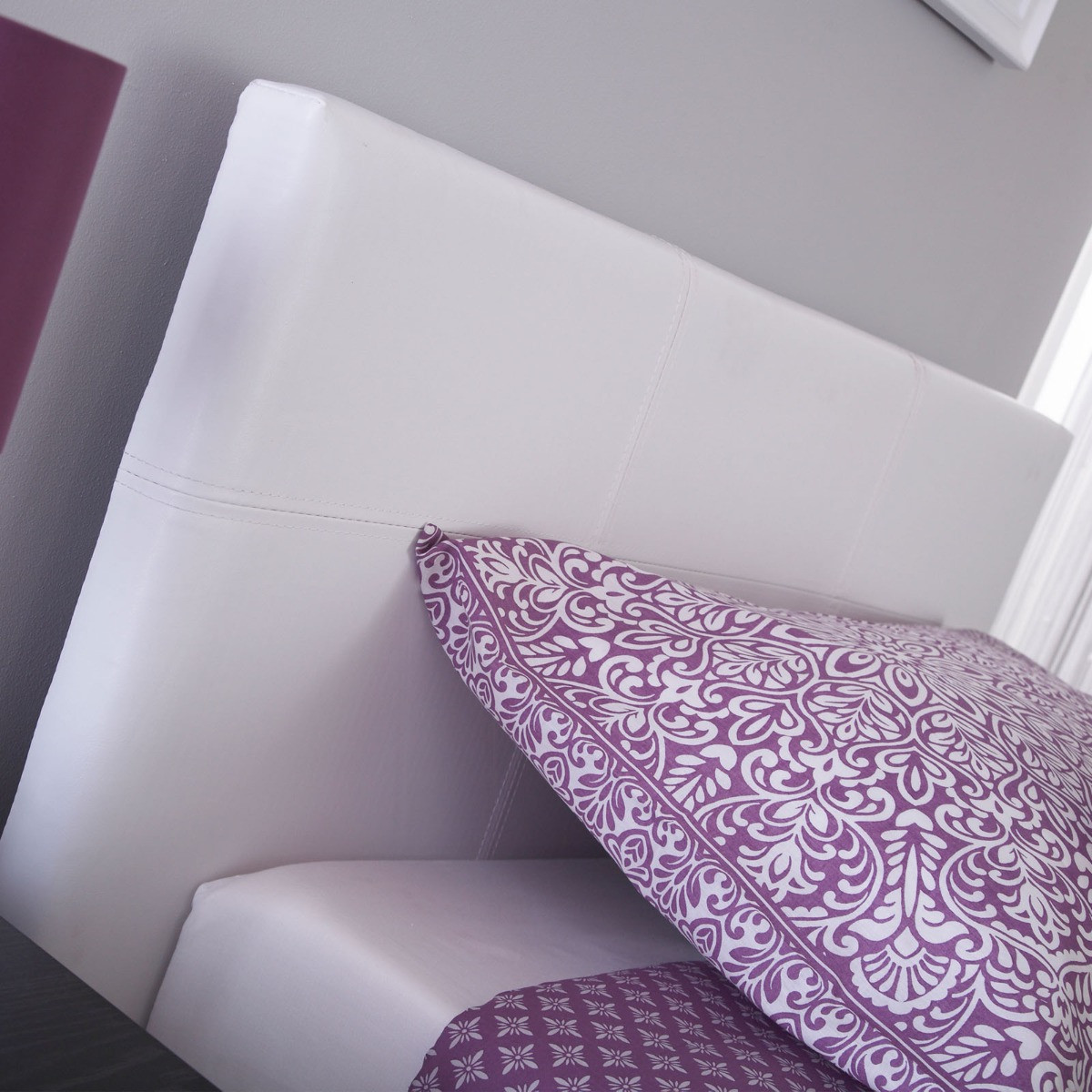 Side Lift Ottoman Storage Bed, 5ft King - White>