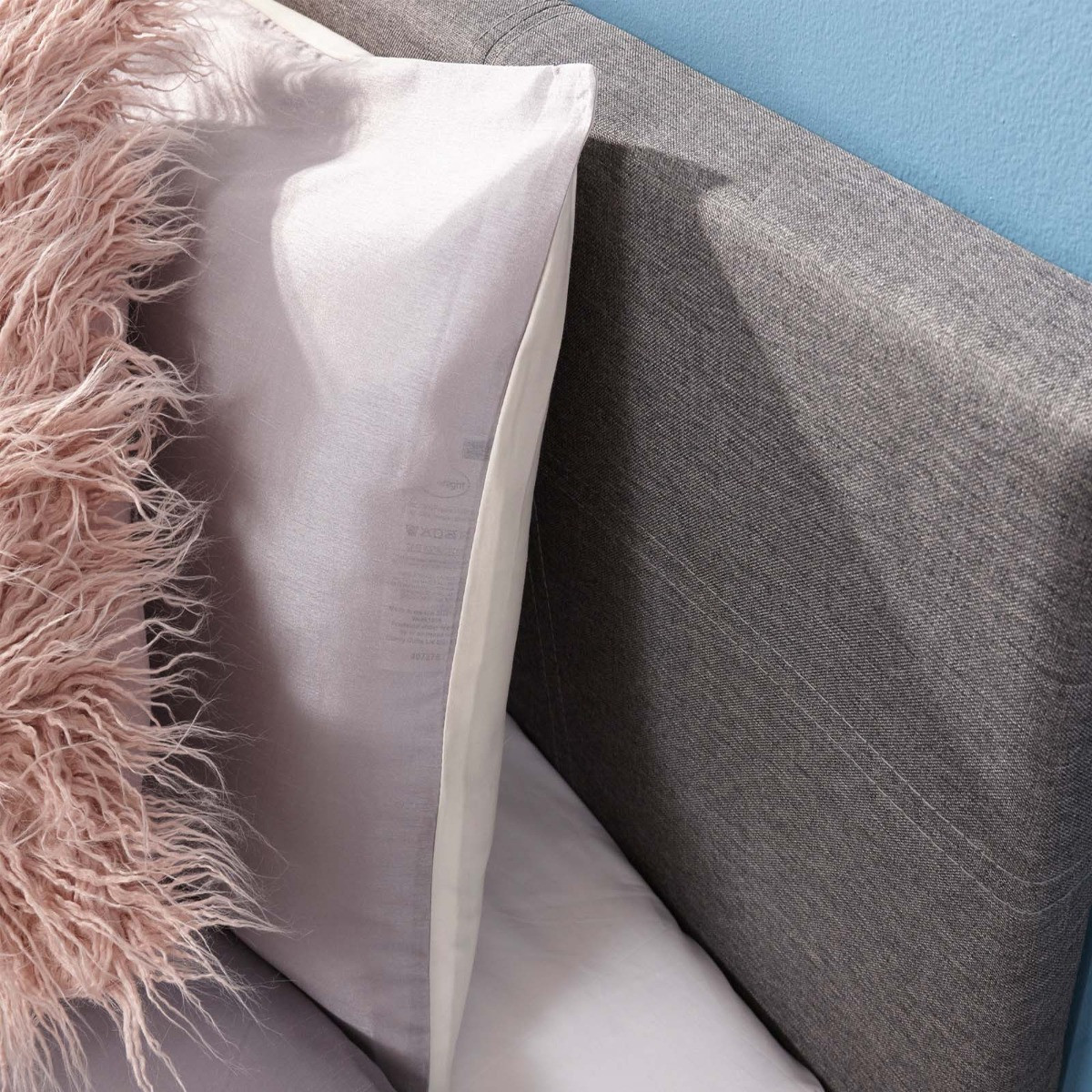 Side Lift Ottoman Storage Bed - Grey>