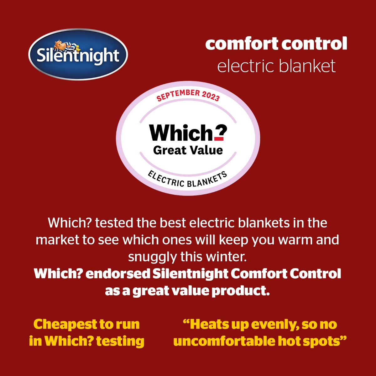 Silentnight Comfort Control Electric Blanket - King>