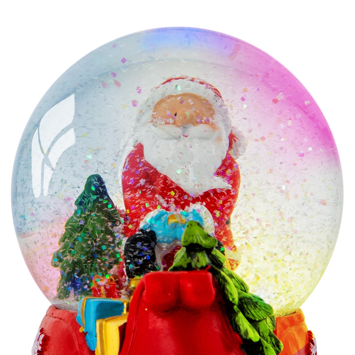 OHS Santa's Sleigh Light Up Musical Snow Globe - Multi>