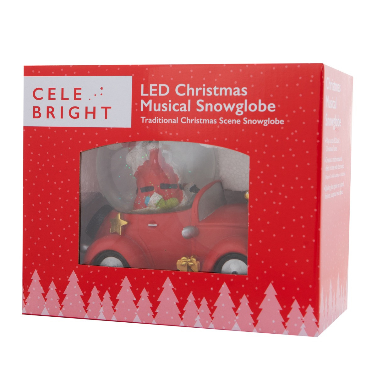 OHS Driving Santa Light Up Musical Snow Globe - Multi>