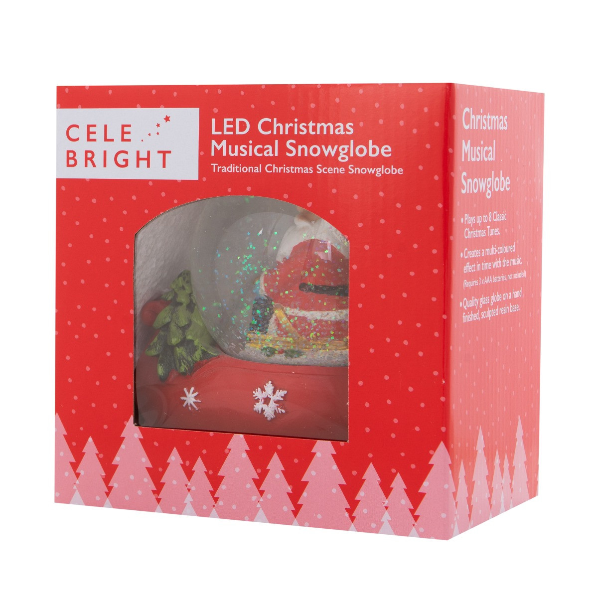 OHS Santa's Sleigh Light Up Musical Snow Globe - Multi>