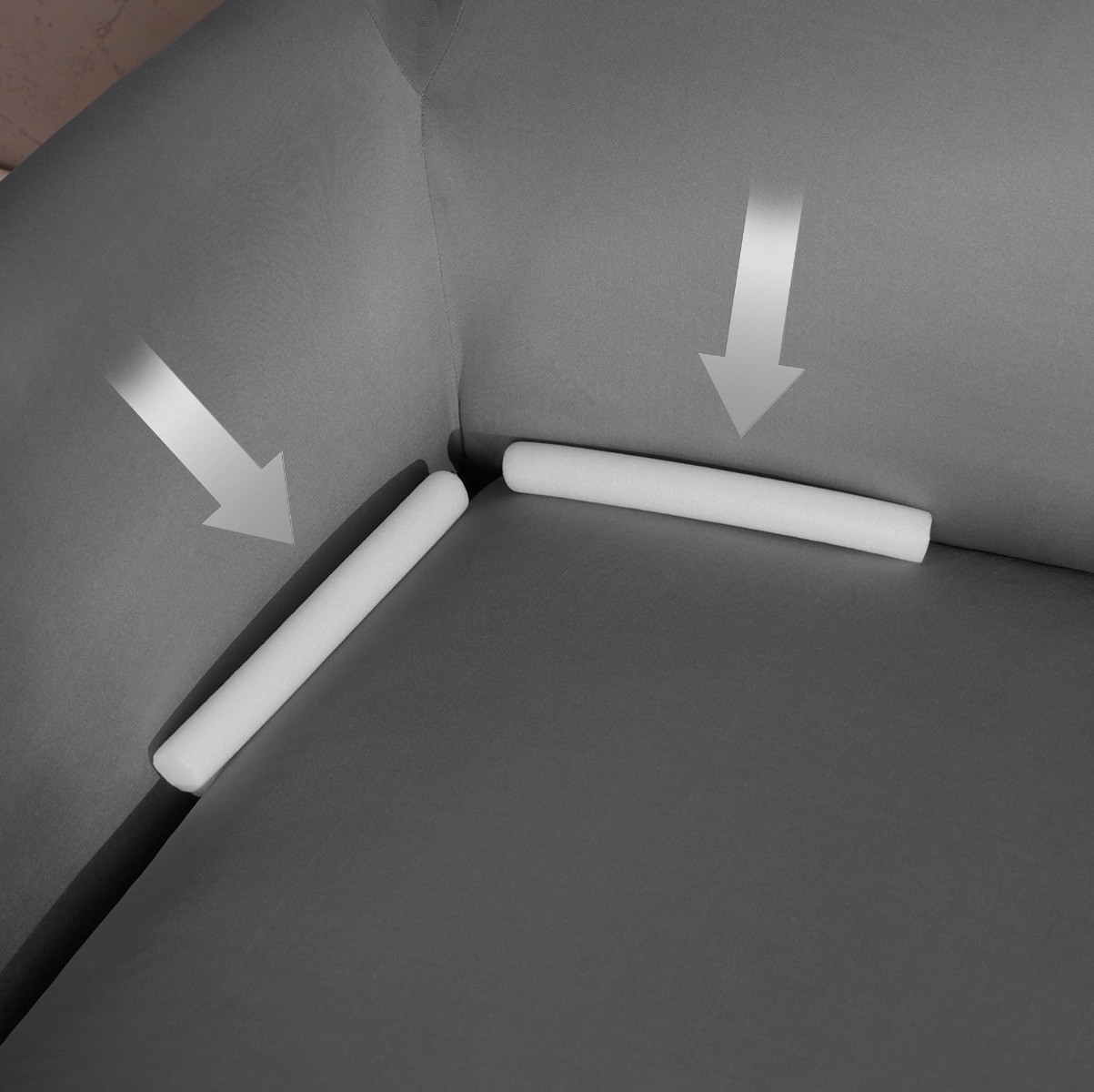 Brentfords Elastic Stretch Sofa Covers - Charcoal>